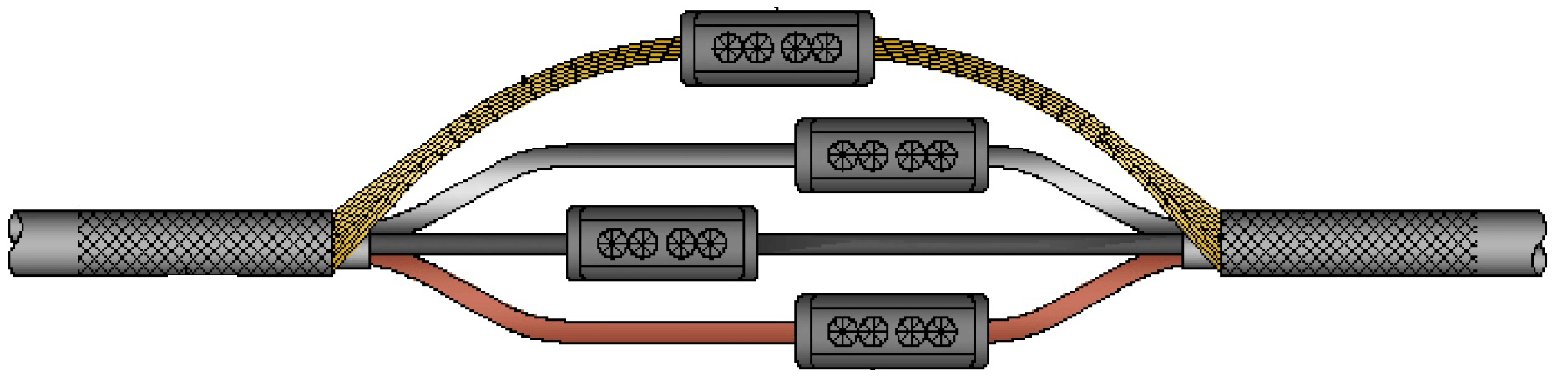 3阶段16sqm至35sqm可塑CNE电缆联合