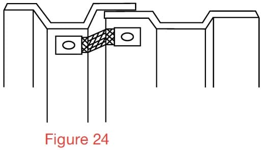 垂直连接重叠由柔性金属绑定桥