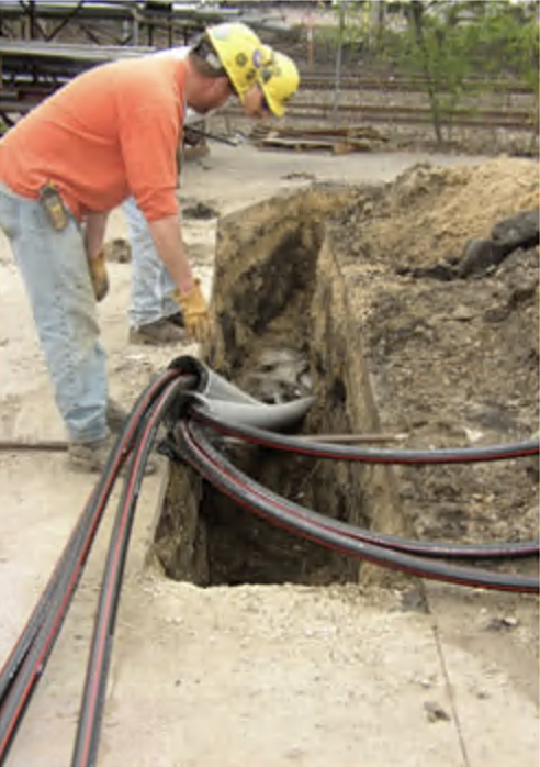 地下电缆可直接掩埋或安装管道切换位置