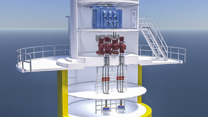 来自PFISTERER的海上规范SEANEX内芯衬套系统使用可插拔连接器、接头和预组装的测试电缆连接高压风力涡轮机，将海底电缆(IAC阵列内电缆)连接到涡轮机塔中的气体绝缘开关柜(GIS)。SEANEX连接系统提供了一种更容易，更快，成本效益的方法来连接风力涡轮机高压网络到阵列电缆基础设施的可插拔变体- SEANEX直接连接到WTG高压电气开关柜。