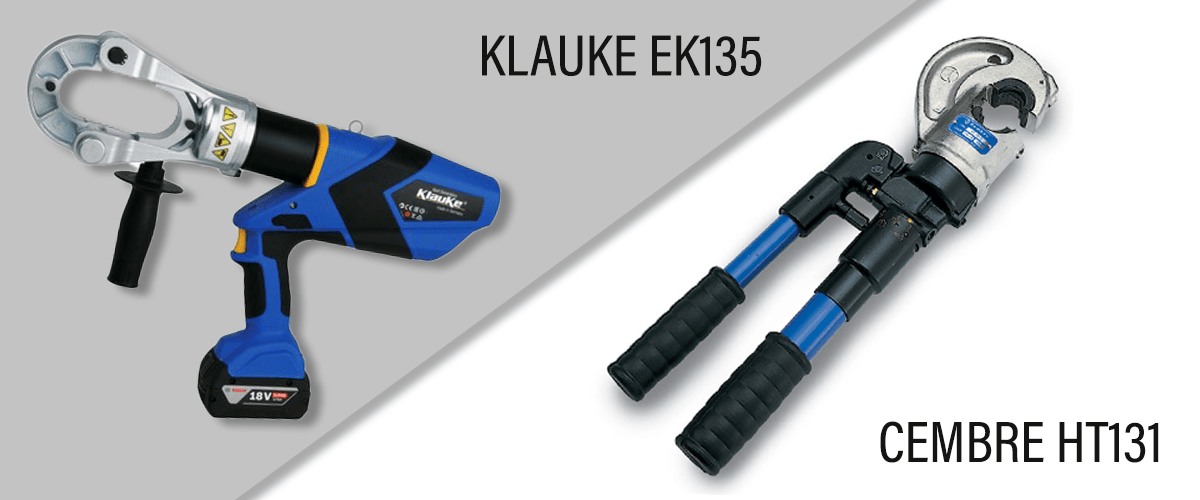 klaokeEK135和Cembre HT131电缆切除和压缩工具