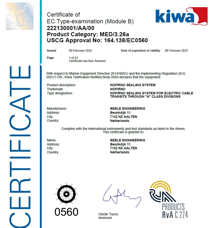 CSD海洋电缆密封系统Kintra二轮客运